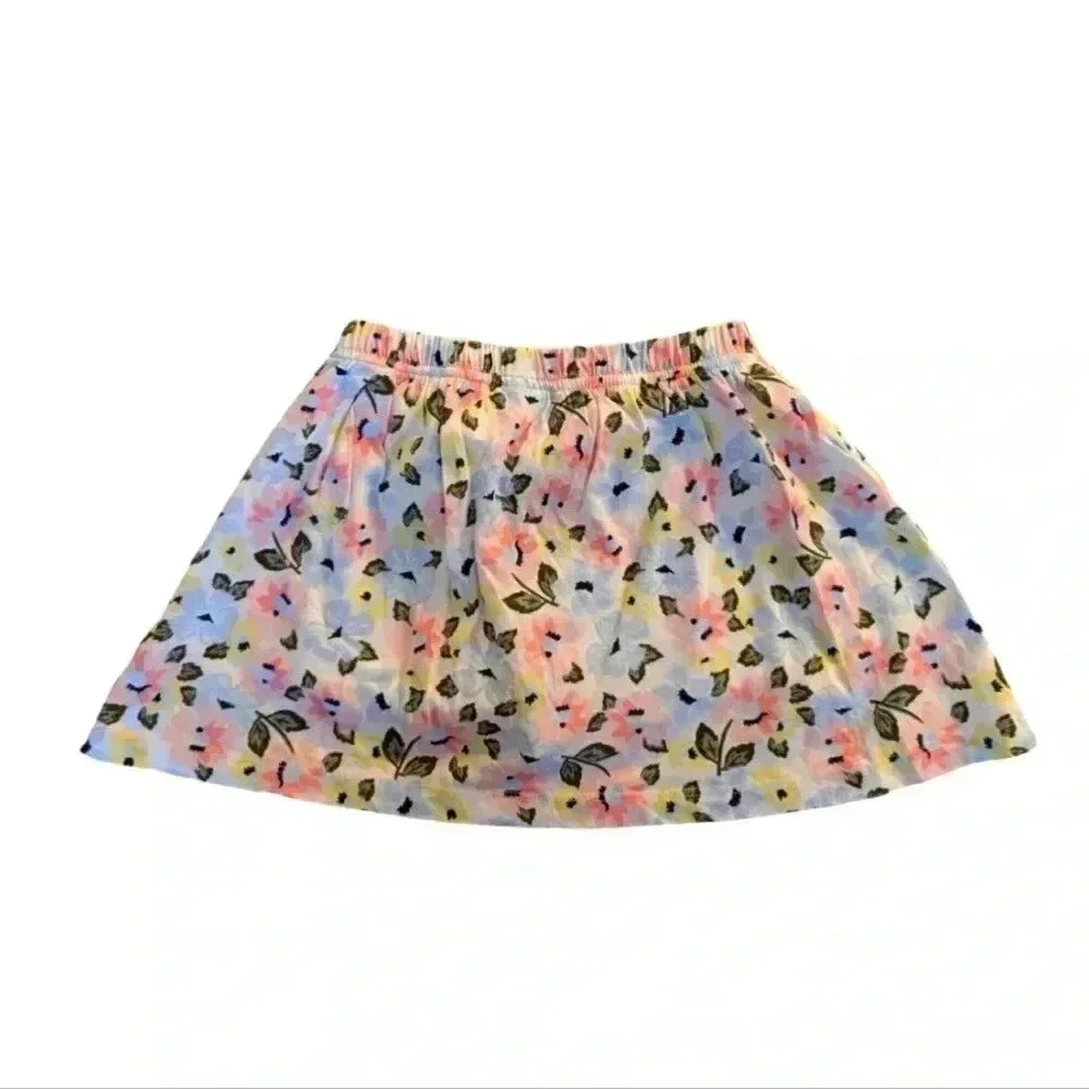 Carter's 2-Piece Bunny Tee & Floral Skort Set Girls Sz 5T